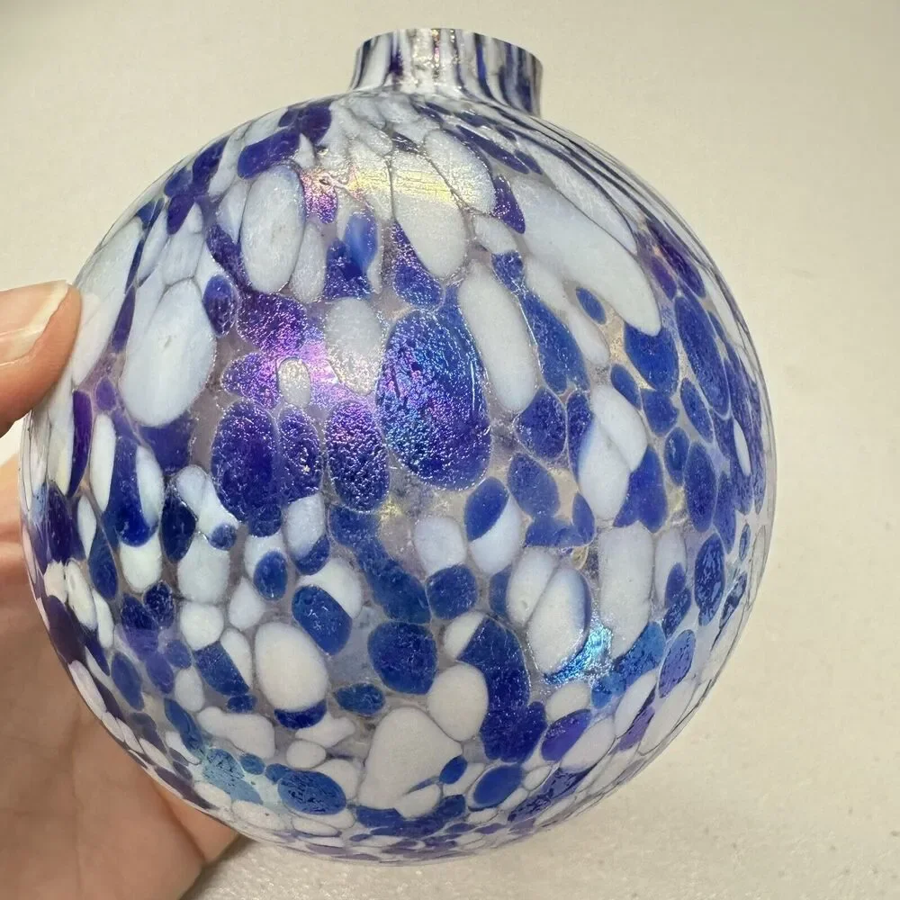 Pottery Barn Oil Diffuser Glass Ball Confetti Iridescent Round Glass Made Taiwan